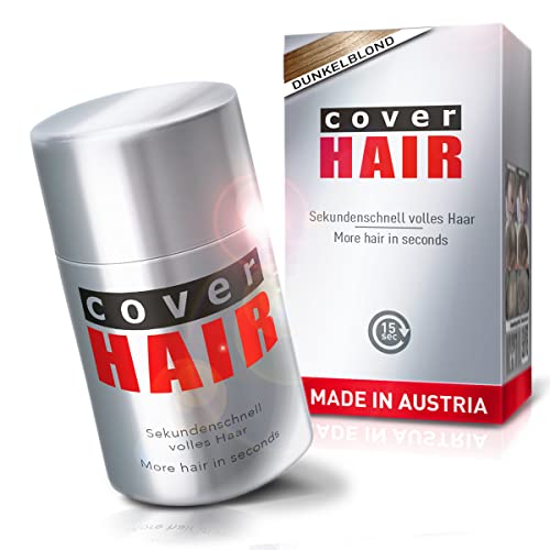 COVER HAIR - Premium Streuhaar 14g | Schütthaar zur Haarverdichtung und Ansatzkaschierung | Authentischer Look für Männer und Frauen | 100% Natürliches Dunkelblond 14g von cover HAIR