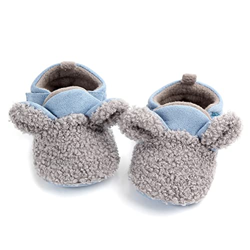 cozfuryo Baby Jungen Mädchen Anti-Rutsch Weiche Sohle Hausschuhe,Herbst Winter Warm Karikatu Lauflernschuhe für 0-18 Monate Kleinkinder(0-6Monate) von cozfuryo