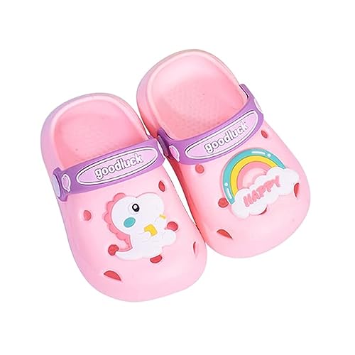 cozfuryo Unisex Kinder Clogs Kleinkind Jungen Mädchen Gartenschuhe Hausschuhe Sommer Hausschuhe Duschschuhe(22/23, Rosa) von cozfuryo