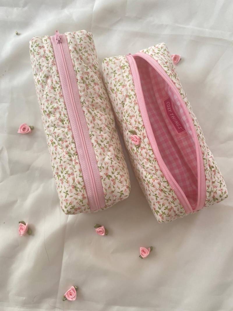 Pink Floral Pencil Case - Cute Best Friends Gift - Pouch Pink Floral Pencil Case - Cute Best Friends Gift - Pouch von cozythingshoppu