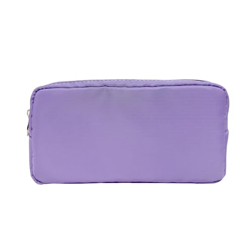 cqoogrlx Make-up-Tasche, Nylon-Kosmetiktasche mit Reißverschluss, Reise-Kulturbeutel, Make-up-Organizer, adrette Make-up-Tasche, klein, groß für Frauen, Klein Flieder, Small von cqoogrlx