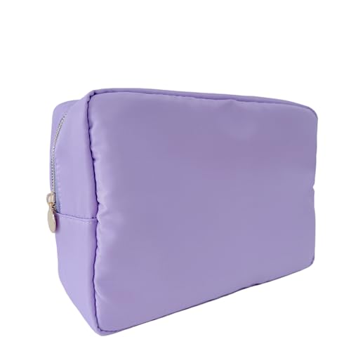 cqoogrlx Make-up-Tasche, Nylon-Kosmetiktasche mit Reißverschluss, Reise-Kulturbeutel, Make-up-Organizer, adrette Make-up-Tasche, klein, groß für Frauen, Large Flieder, Large von cqoogrlx