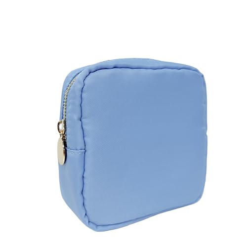 cqoogrlx Make-up-Tasche, Nylon-Kosmetiktasche mit Reißverschluss, Reise-Kulturbeutel, Make-up-Organizer, adrette Make-up-Tasche, klein, groß für Frauen, Mini Blau, Mini von cqoogrlx