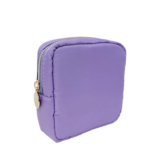 cqoogrlx Make-up-Tasche, Nylon-Kosmetiktasche mit Reißverschluss, Reise-Kulturbeutel, Make-up-Organizer, adrette Make-up-Tasche, klein, groß für Frauen, Mini Flieder, Mini von cqoogrlx