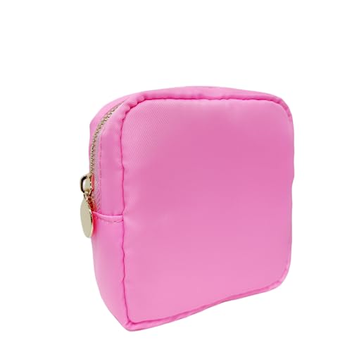 cqoogrlx Make-up-Tasche, Nylon-Kosmetiktasche mit Reißverschluss, Reise-Kulturbeutel, Make-up-Organizer, adrette Make-up-Tasche, klein, groß für Frauen, Mini Pink, Mini von cqoogrlx