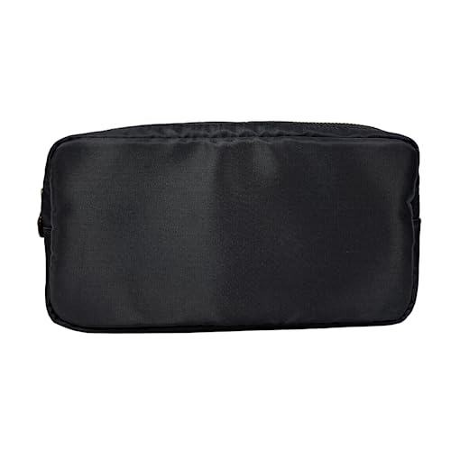 cqoogrlx Make-up-Tasche, Nylon-Kosmetiktasche mit Reißverschluss, Reise-Kulturbeutel, Make-up-Organizer, adrette Make-up-Tasche, klein, groß für Frauen, Schwarz (klein), Small von cqoogrlx