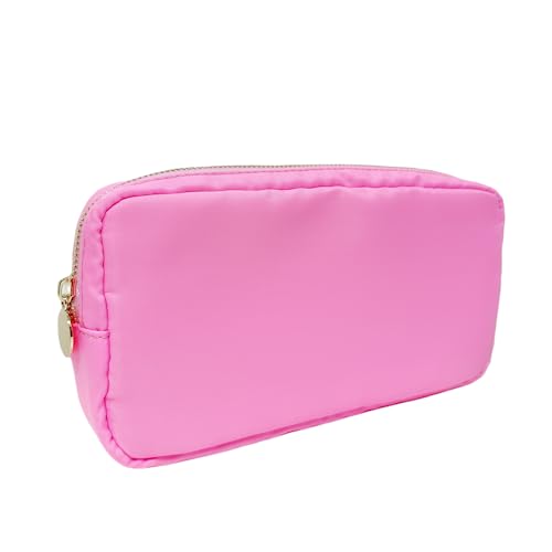 cqoogrlx Make-up-Tasche, Nylon-Kosmetiktasche mit Reißverschluss, Reise-Kulturbeutel, Make-up-Organizer, adrette Make-up-Tasche, klein, groß für Frauen, Small Pink, Small von cqoogrlx