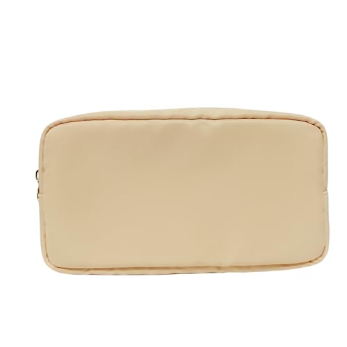 cqoogrlx Make-up-Tasche, Nylon-Kosmetiktasche mit Reißverschluss, Reise-Kulturbeutel, Make-up-Organizer, adrette Make-up-Tasche, klein, groß für Frauen, Small Tan, Small von cqoogrlx