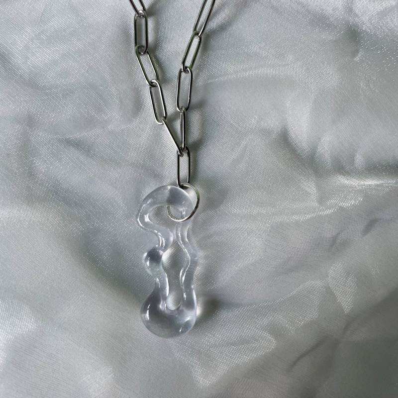 Kette Flüssiger Anhänger || Tropfende Form von crAEtionsShop