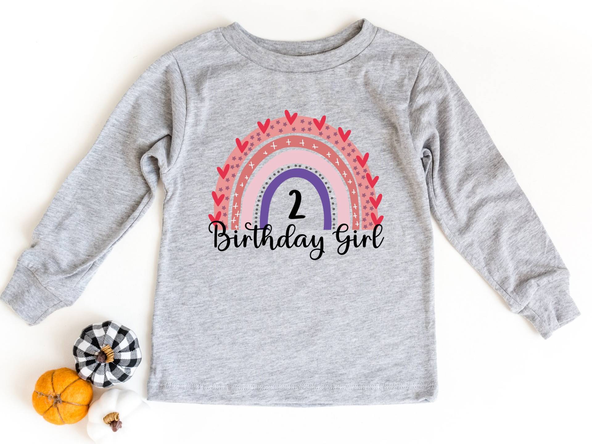 2 Geburtstag Mädchen Langarm Shirt, 2. Zweites Geburtstagsgeschenk, Geburtstagsgeschenk Für von craftgatedesign