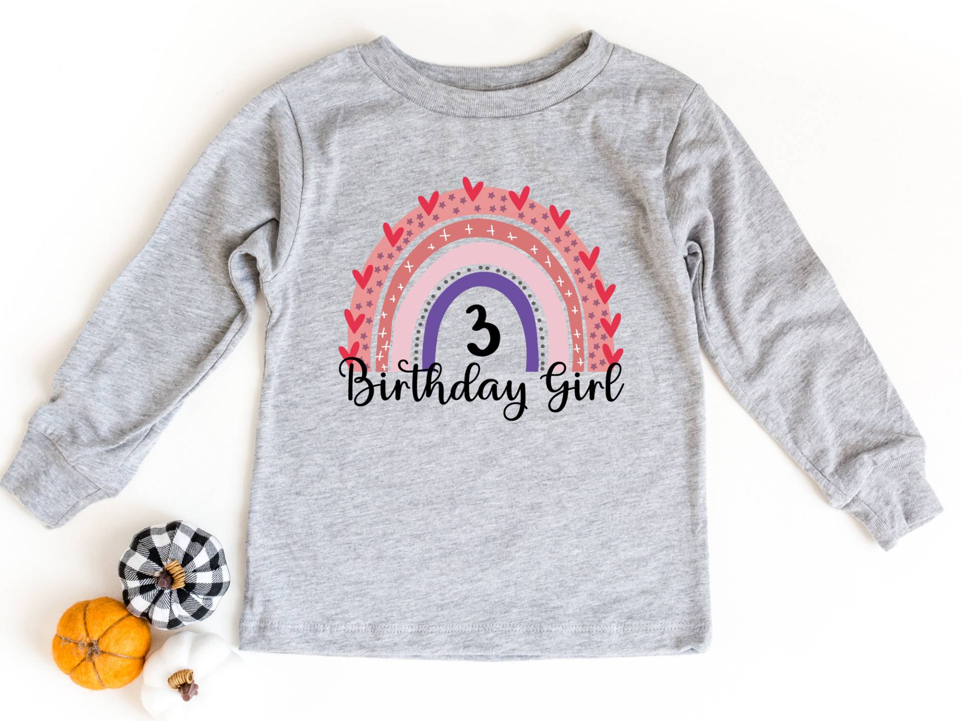 3 Geburtstag Mädchen Langarm Shirt, Drei Jahre Alt Geburtstagsgeschenk, 3. Party Geschenk Für von craftgatedesign