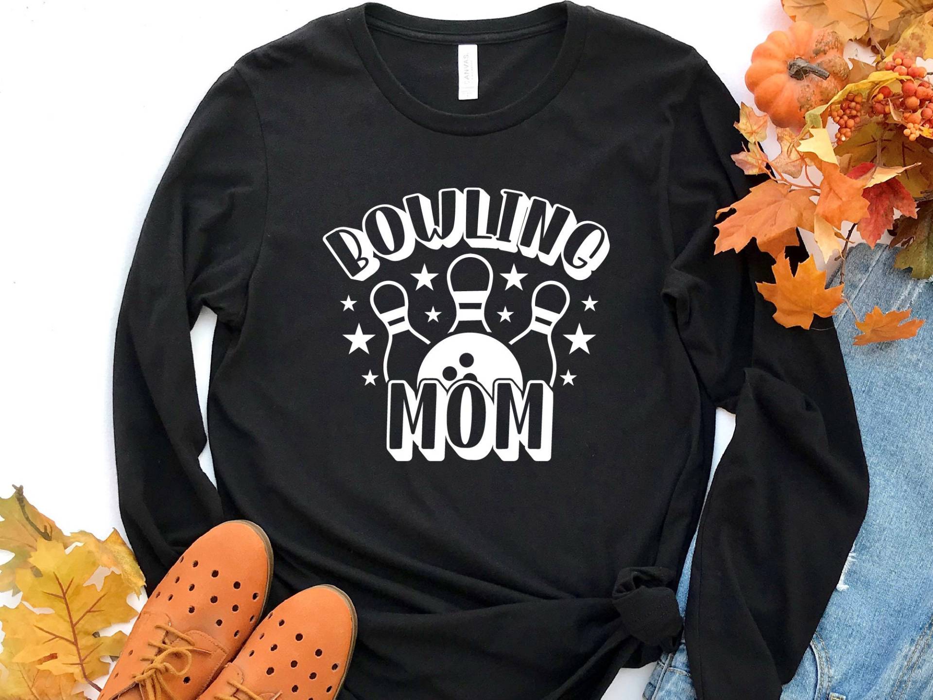 Bowling Mom Langarmshirt, Geschenk Für Mama, Geschenk, Ihn, Mutter Muttertagsgeschenk, Liebhaber von craftgatedesign