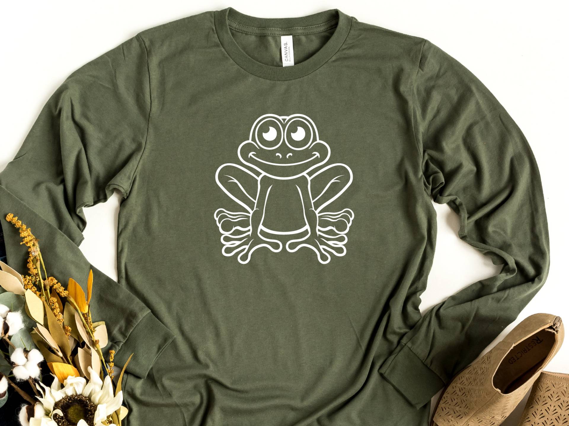 Frosch Langarm Shirt, Lustiges Süßes Liebhaber Geschenk, Tshirt, T Tier Shirt von craftgatedesign