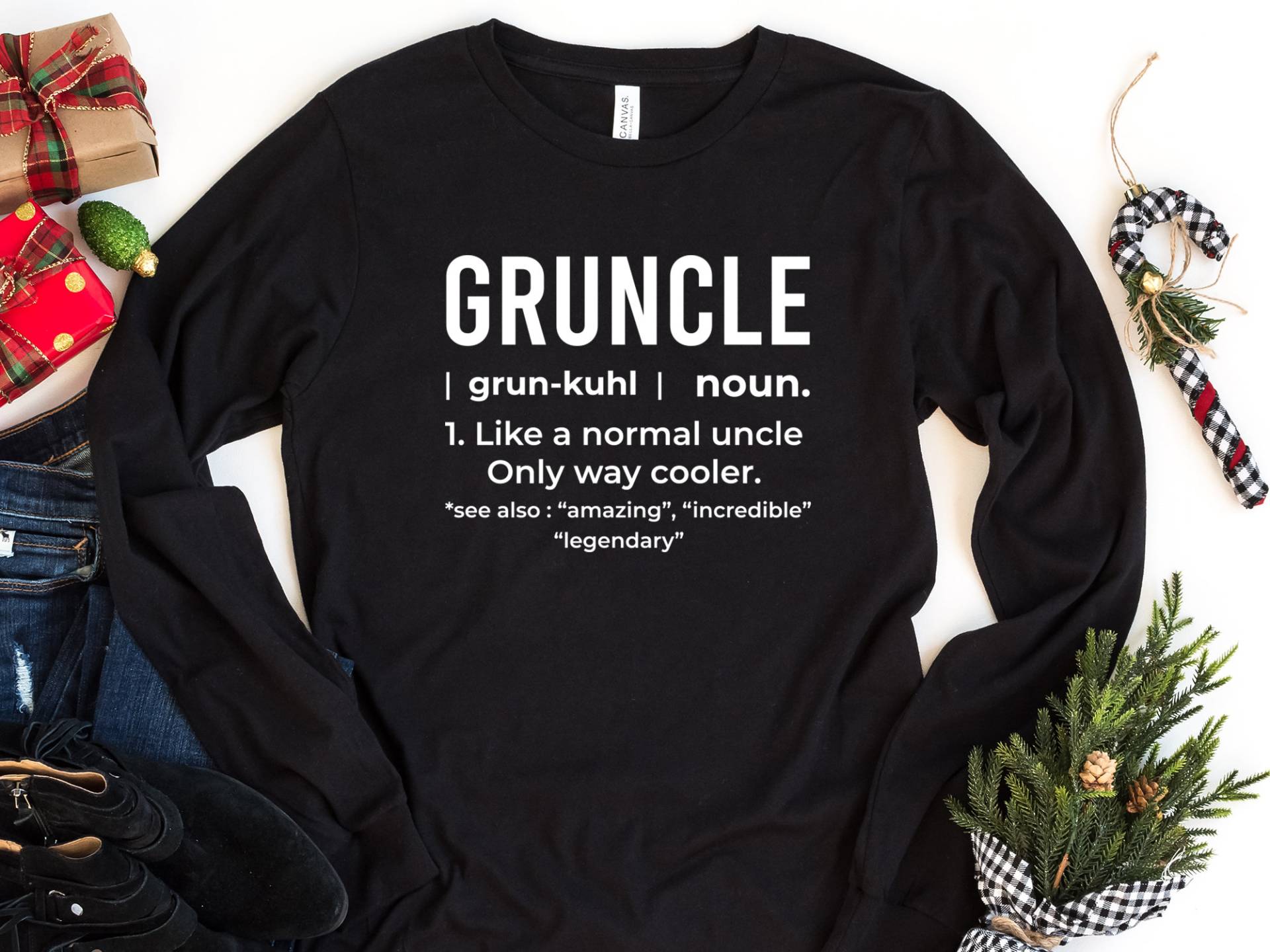 Gruncle Noun Langarmshirt, Definition Geschenk Für Onkel, Vatertagsshirt, Geburtstagsgeschenk Onkel von craftgatedesign