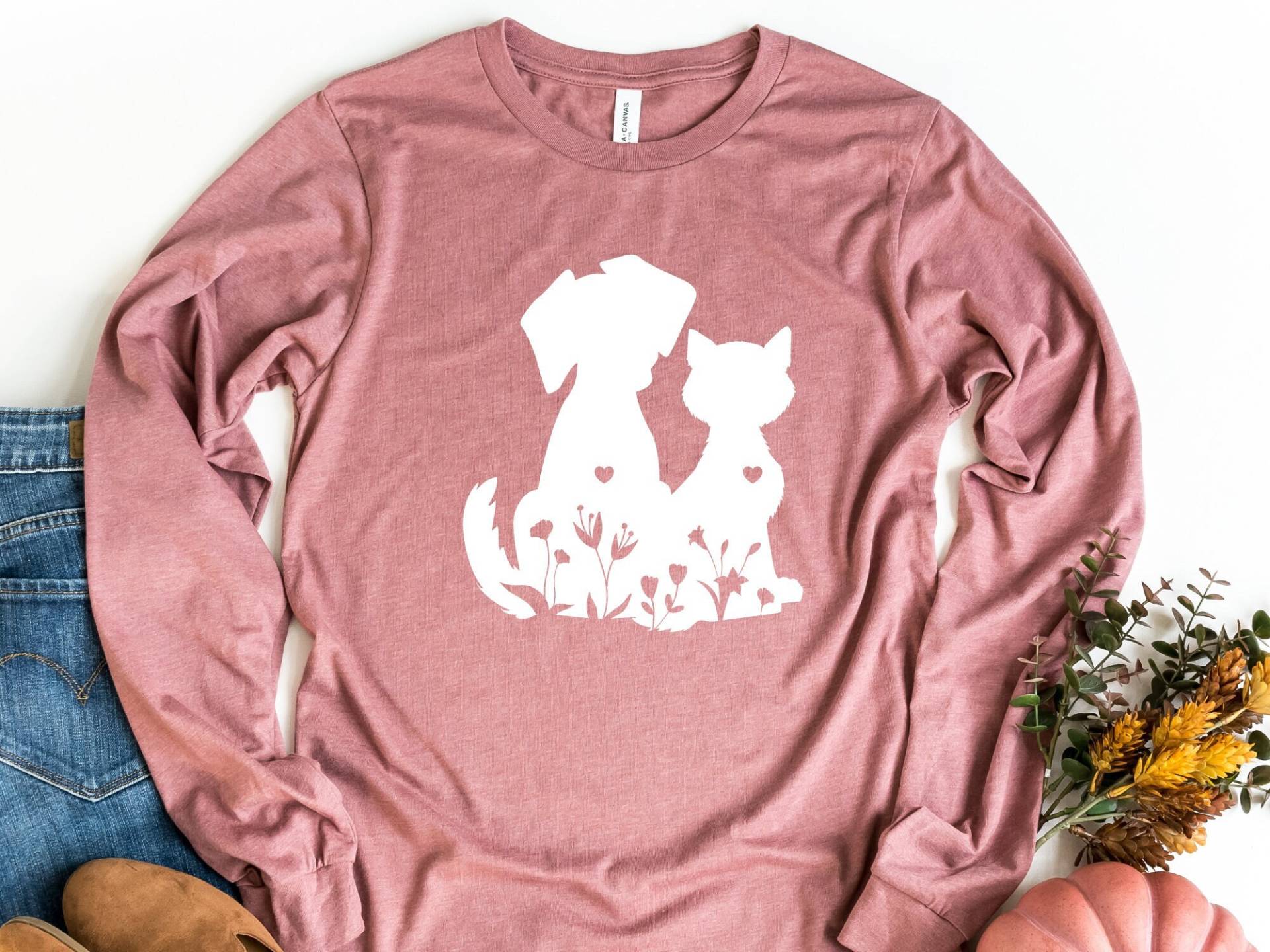 Haustier Liebhaber Langarmshirt, Hunde Shirt, Katzen Katze Geschenk, Welpen Shirt von craftgatedesign