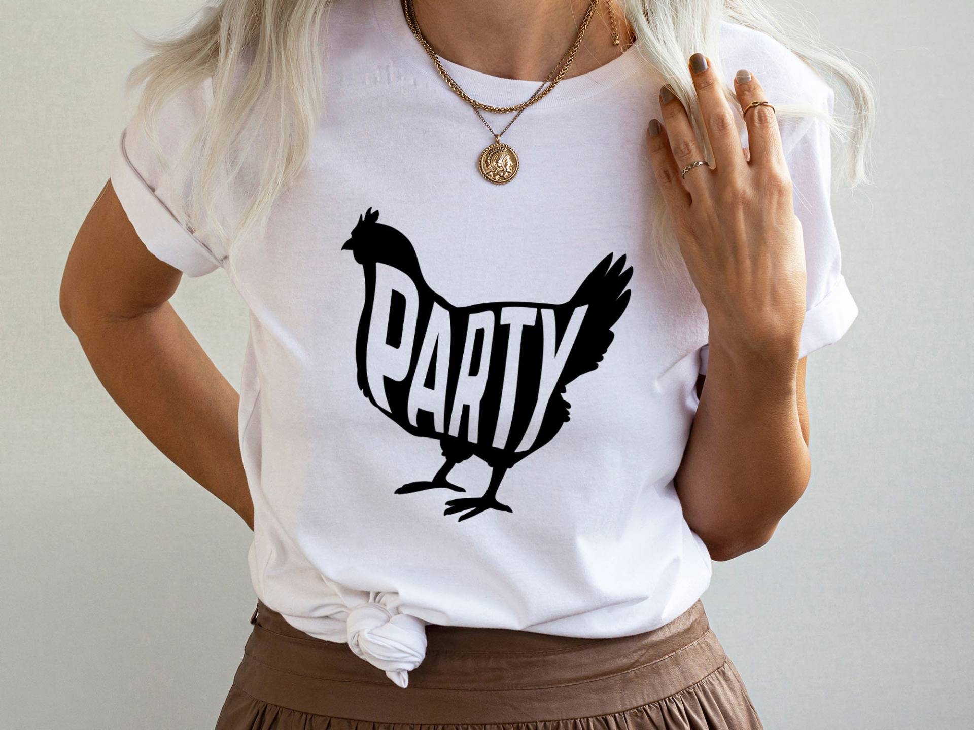 Huhn Party Shirt, Liebhaber Geschenk, Bauernhof Tier Frauen Mädchen T-Shirt, Shirt von craftgatedesign