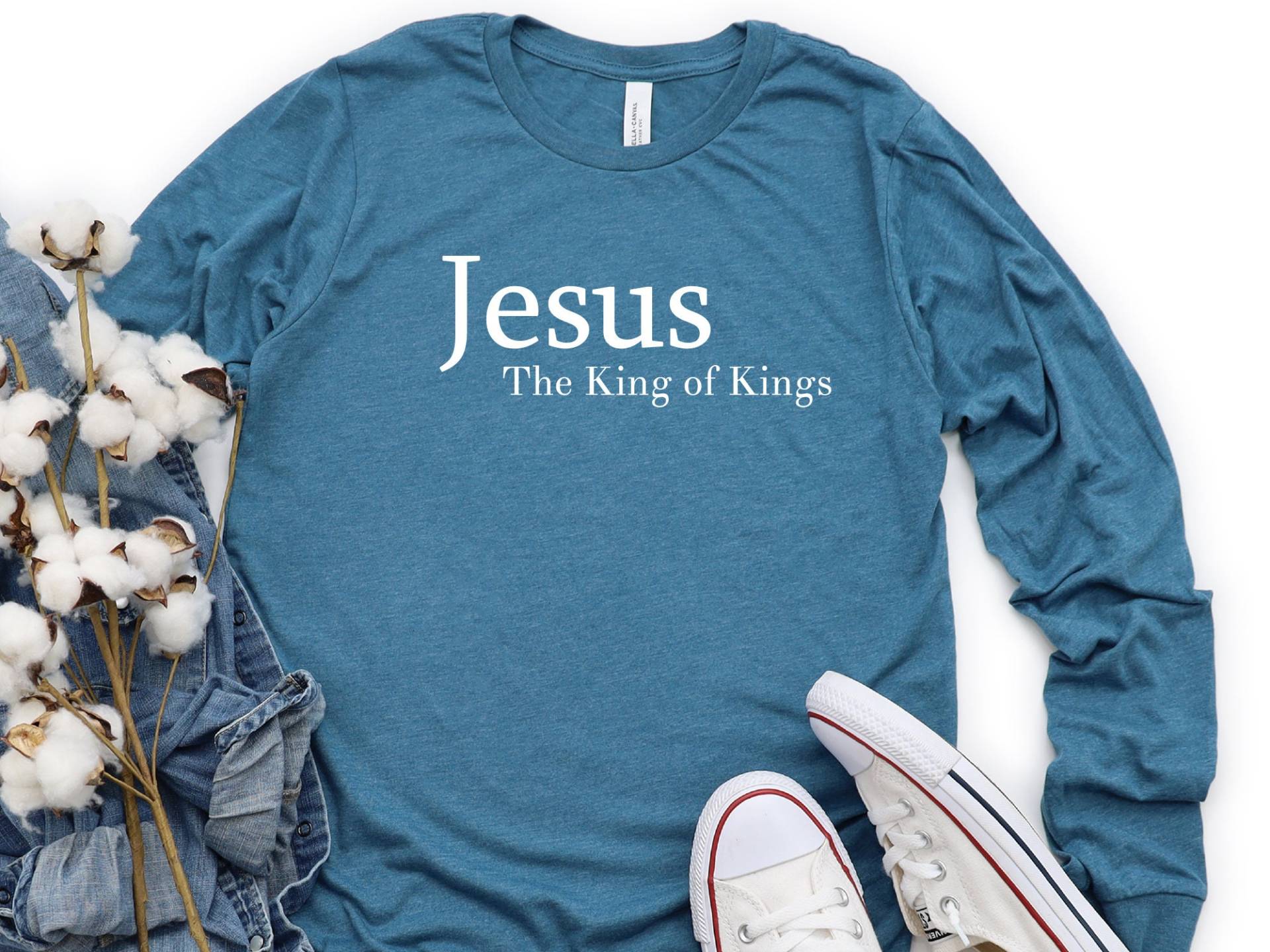 Jesus Der König Könige Langarm Shirt, Christliches Geschenk von craftgatedesign