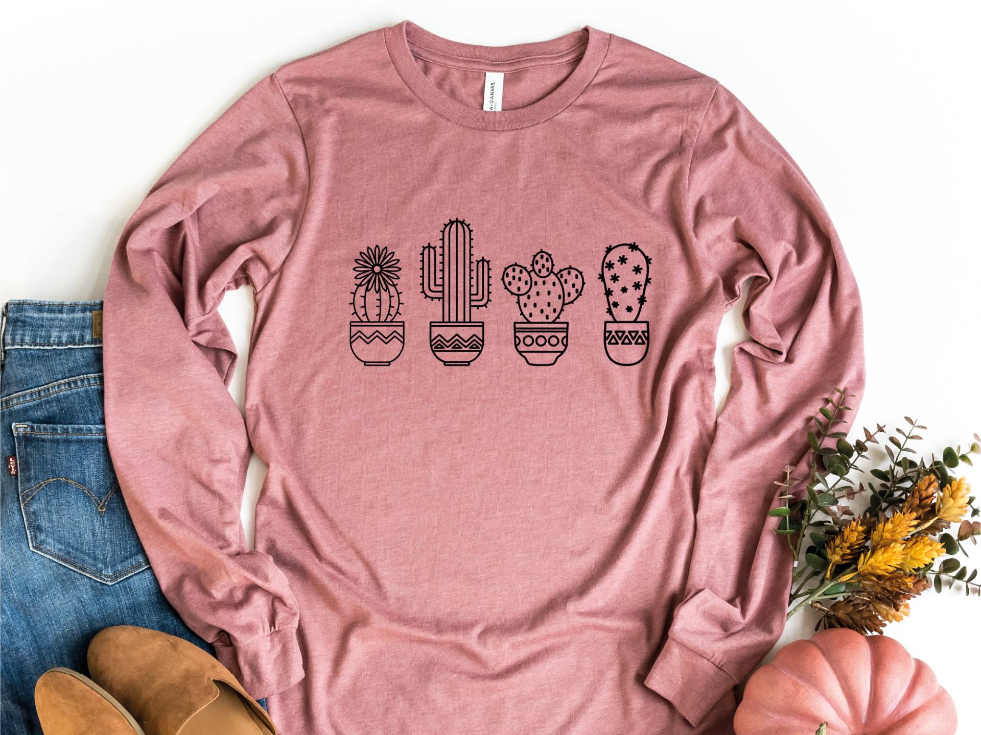 Kaktus Langarm Shirt, Pflanzen Liebhaber Geschenk, Crazy Plant Lady, Garten Shirt von craftgatedesign