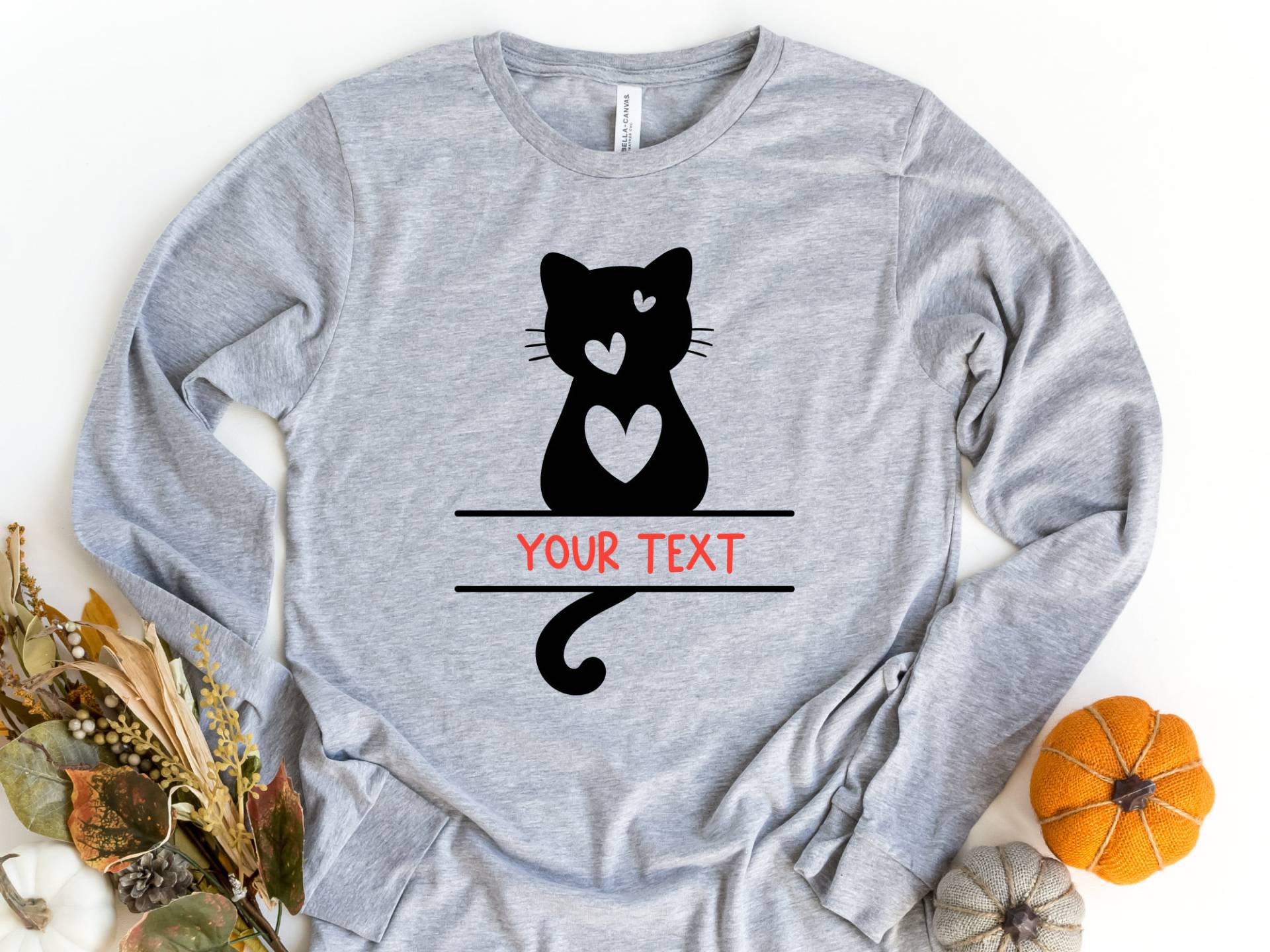Katze Benutzerdefinierte Langarm-T-Shirt, Katzen-Shirt, Katzen-Liebhaber-Shirt, Langarm-Shirt, Süßes Geschenk Für Katzenliebhaber von craftgatedesign