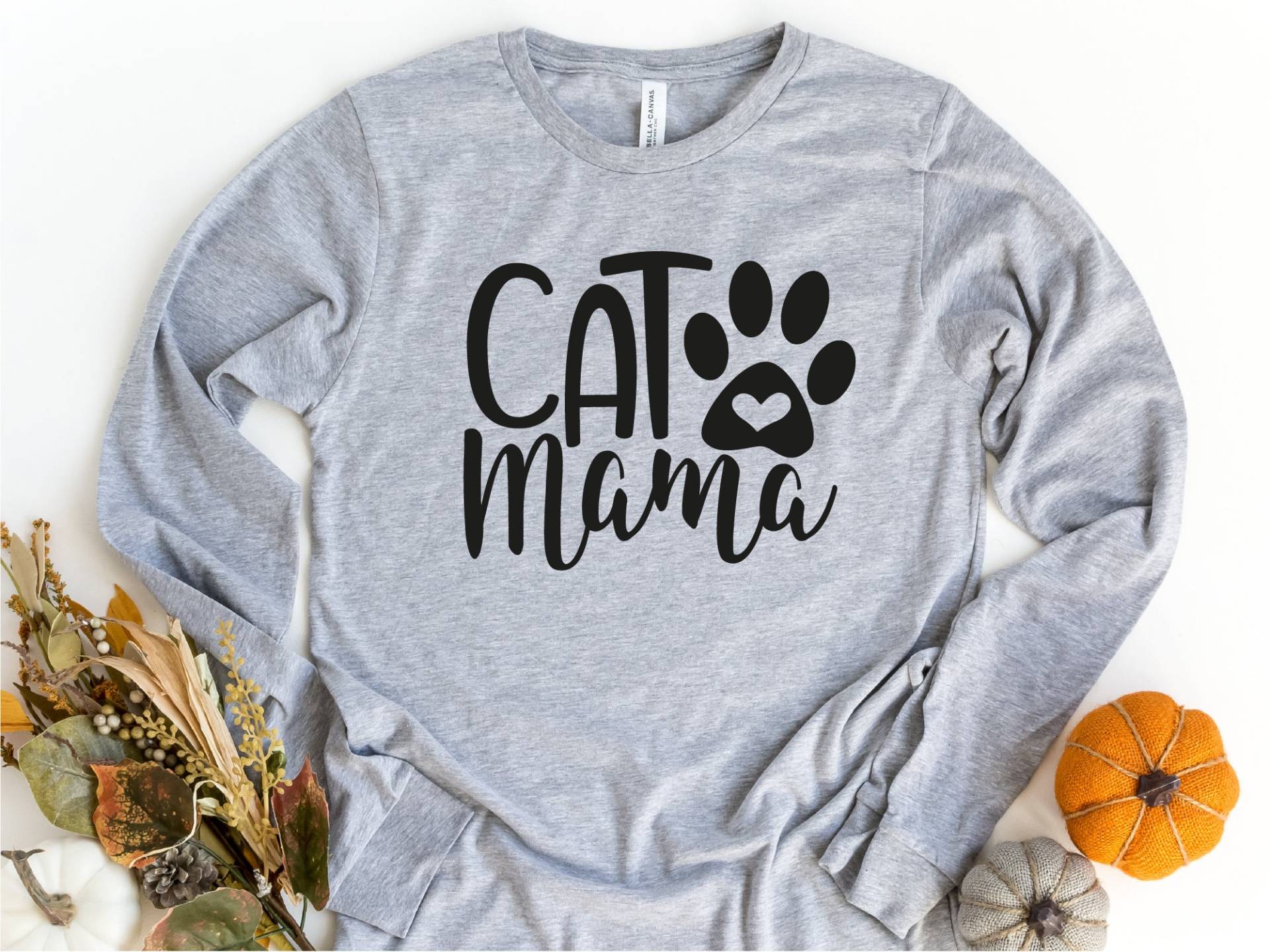 Katzen Mama Langarm Shirt, Katzenliebhaber, Muttertagsgeschenk Für Mama, Katzenliebhaber Geschenk, Shirt von craftgatedesign