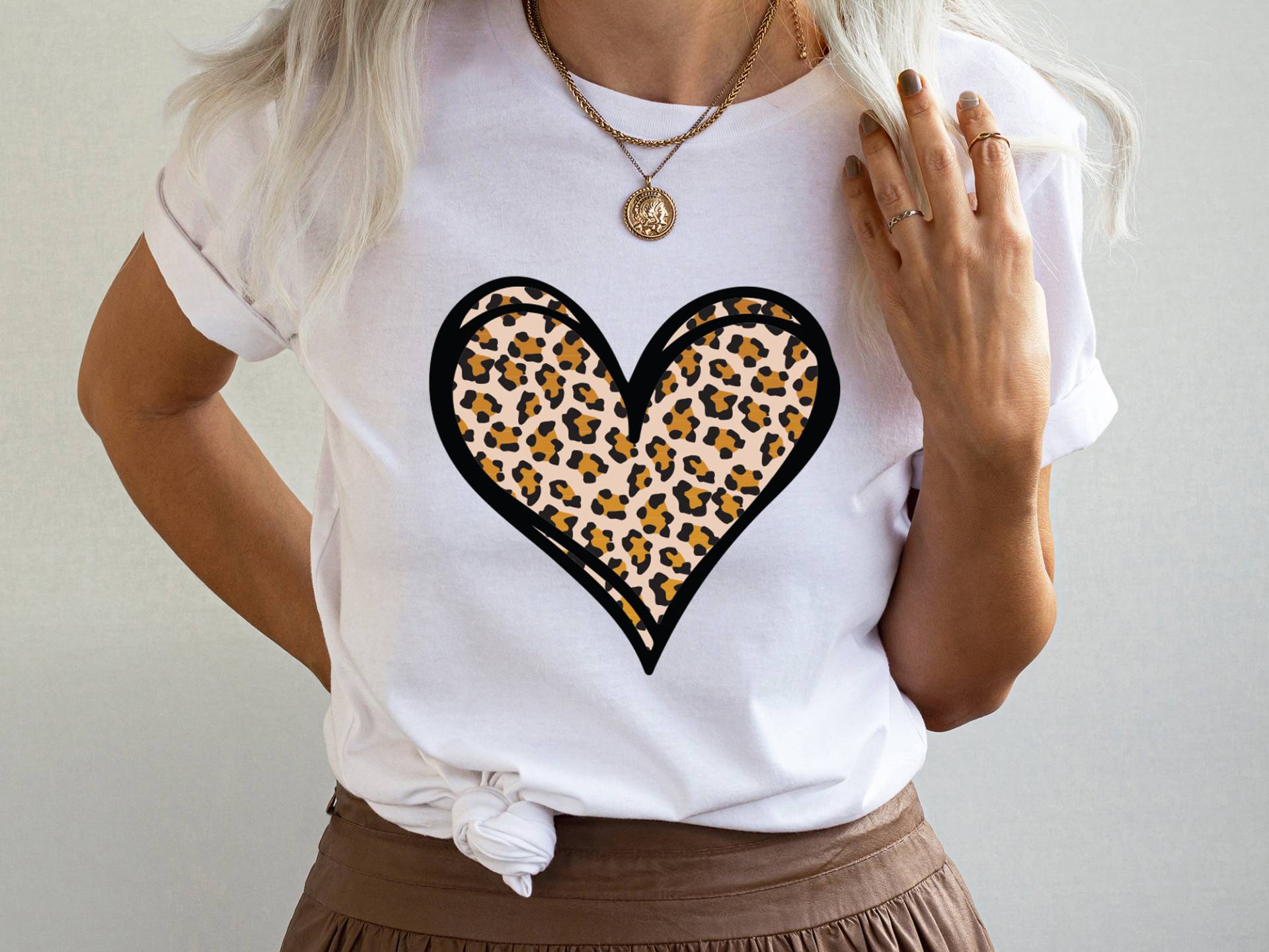 Leopard Herz Shirt, Valentinstag Print Liebhaber Geschenk, Shirt von craftgatedesign