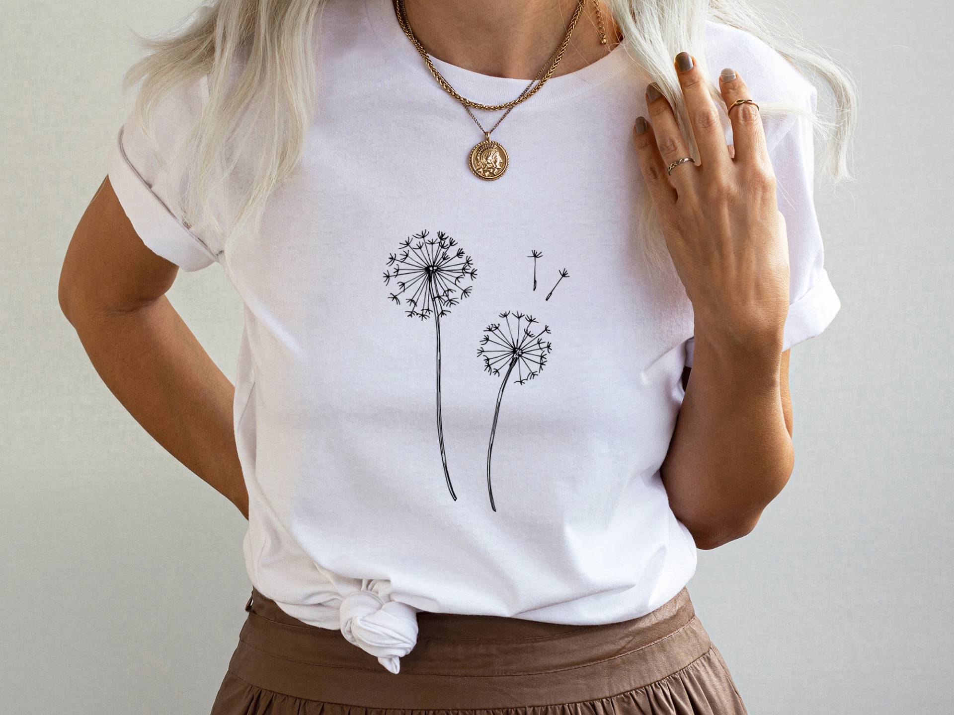 Löwenzahn Shirt, Frühling Wildblumen Natur Liebhaber T-Shirt, Pflanze Shirt Für Frau, Blumen Blüten von craftgatedesign