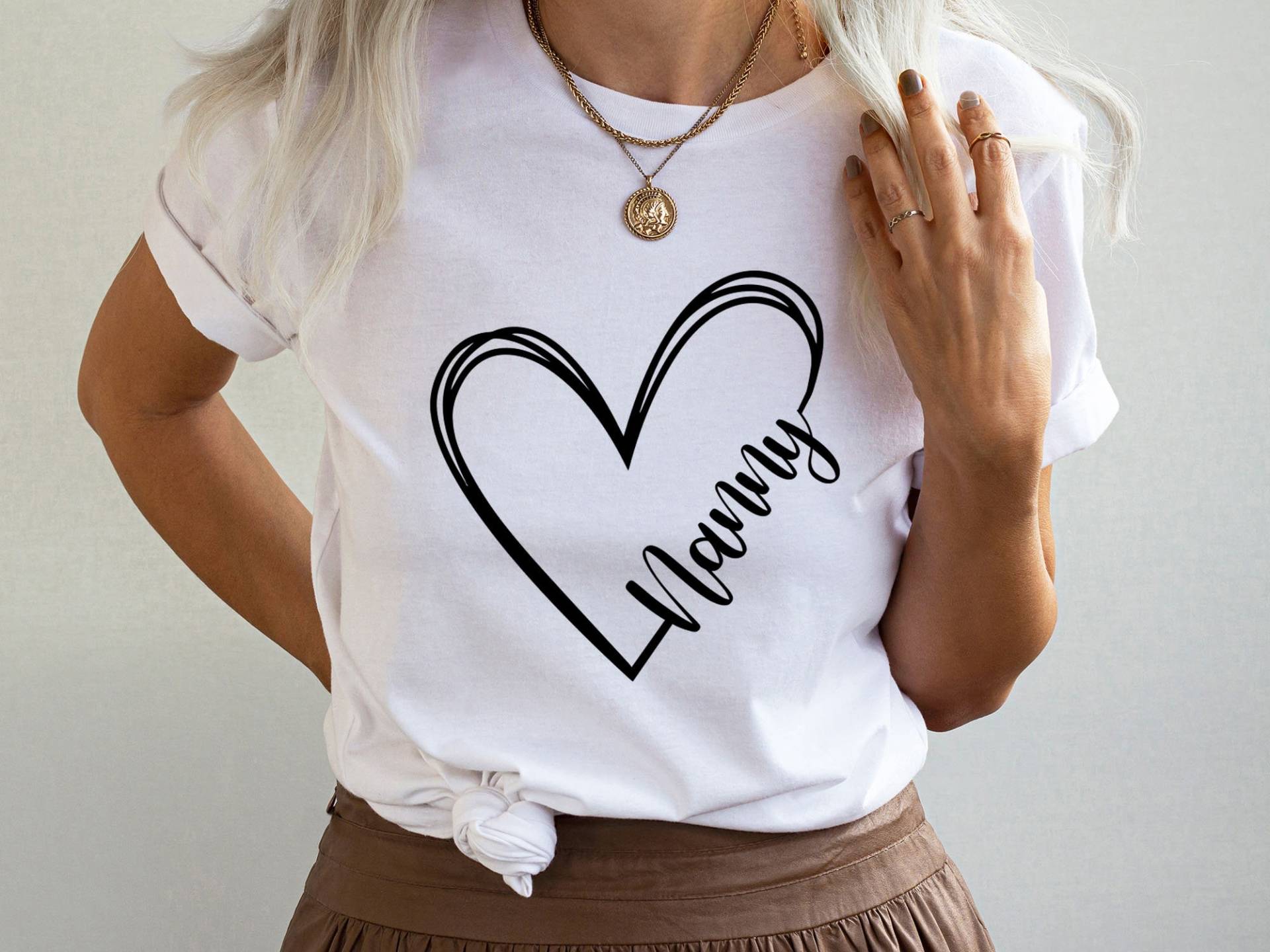 Nanny Shirt, Geschenk Für Oma, Herz Muttertag Nana T-Shirt, Muttertagsgeschenk, Oma von craftgatedesign
