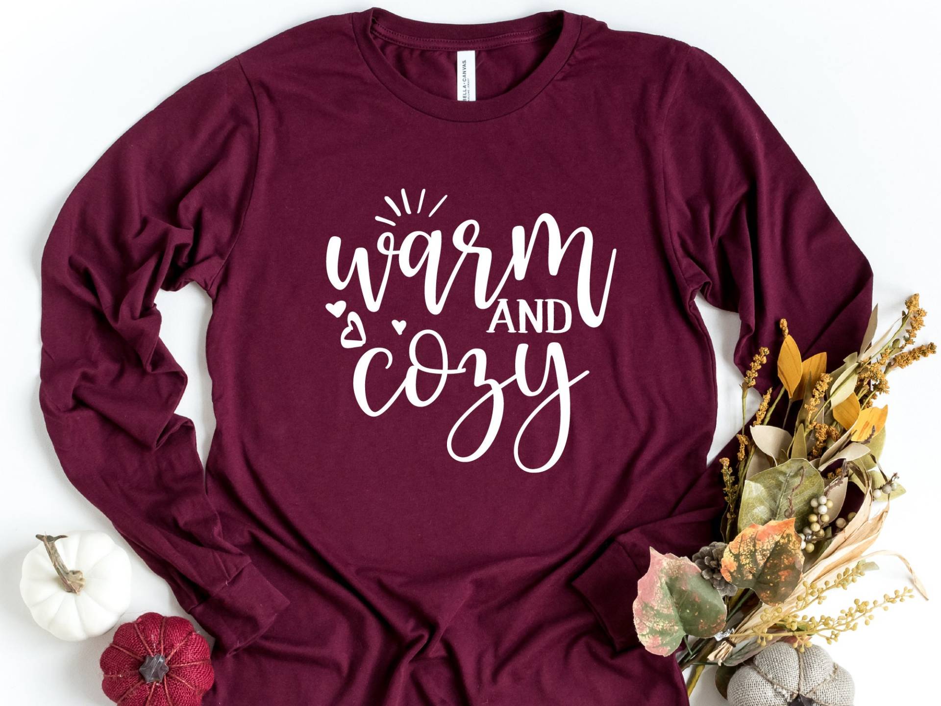 Warmes Und Gemütliches Langarmshirt, Wintershirt, Geschenk Für Sie, Weihnachtslangarmshirt, Süßes Weihnachtsgeschenk von craftgatedesign