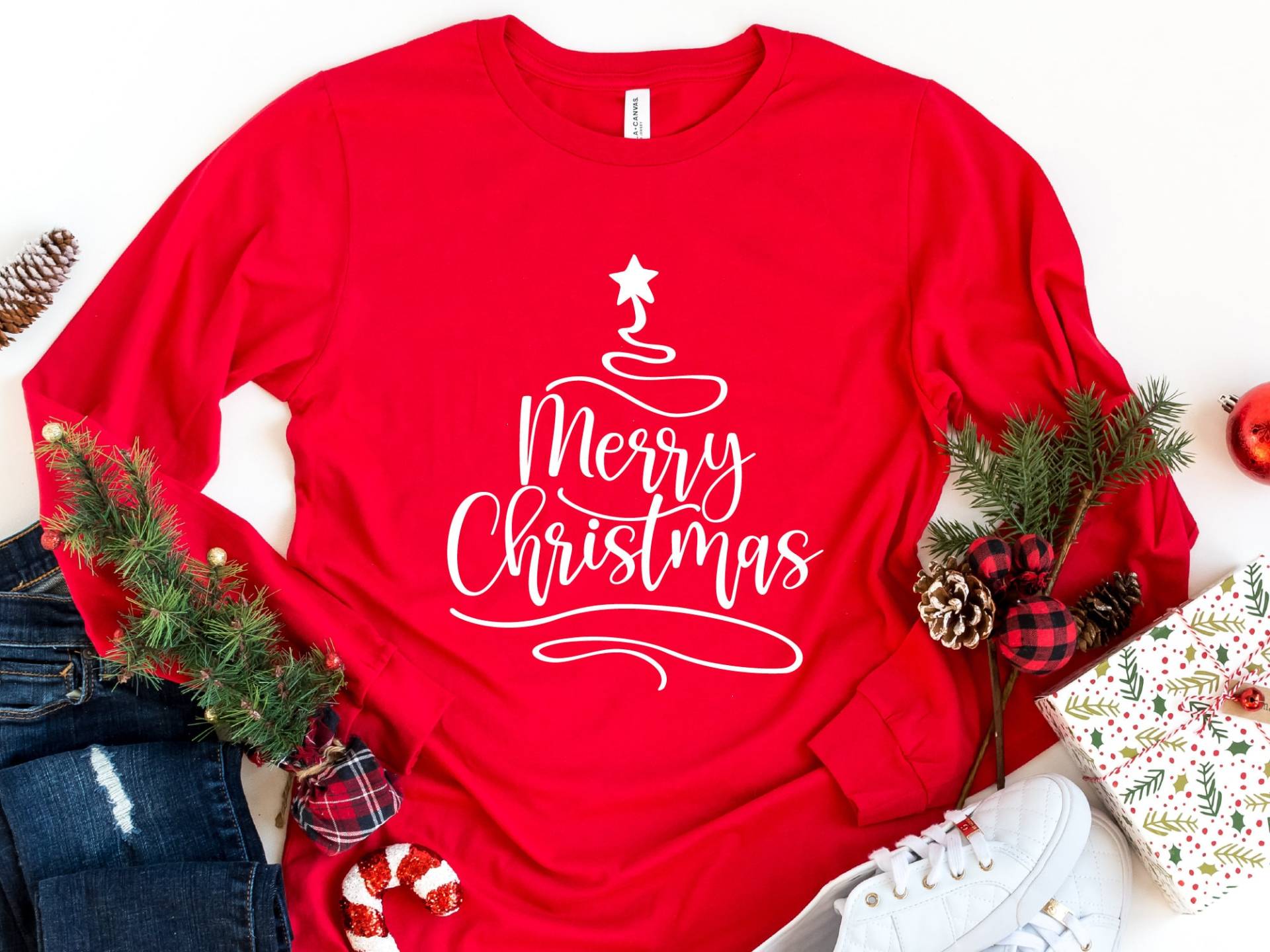 Weihnachten Langarm Shirt, Weihnachtsgeschenk, Frohe T-Shirt, Shirt von craftgatedesign