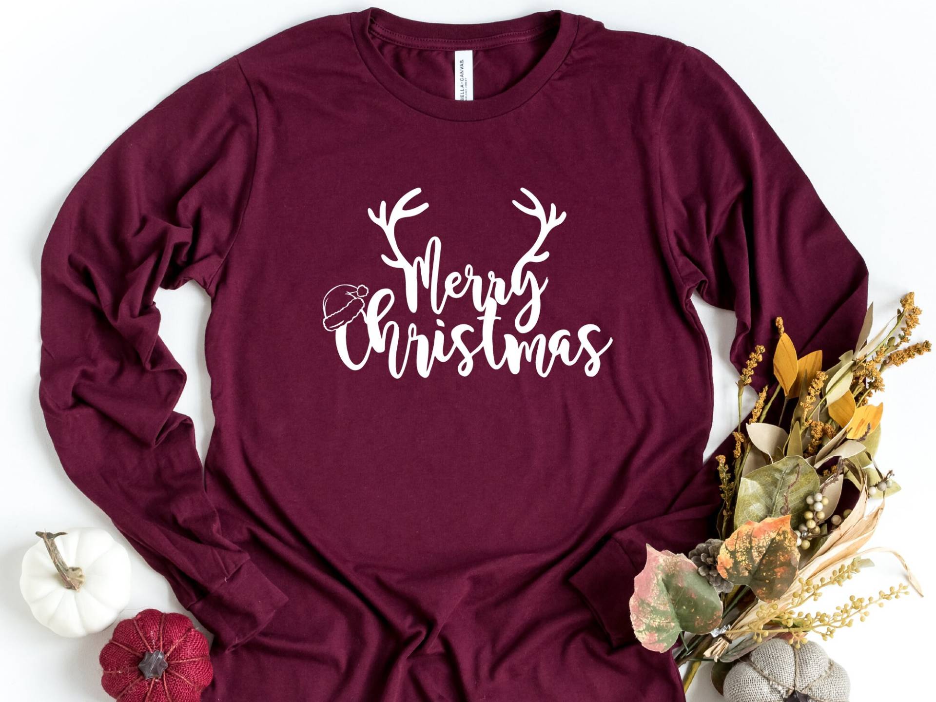 Weihnachten Langarm-T-Shirt, Weihnachtsgeschenk, Frohe Weihnachten-T-Shirt, Damen Weihnachtshemd, Langarm-Frohe Weihnachten-Shirt von craftgatedesign