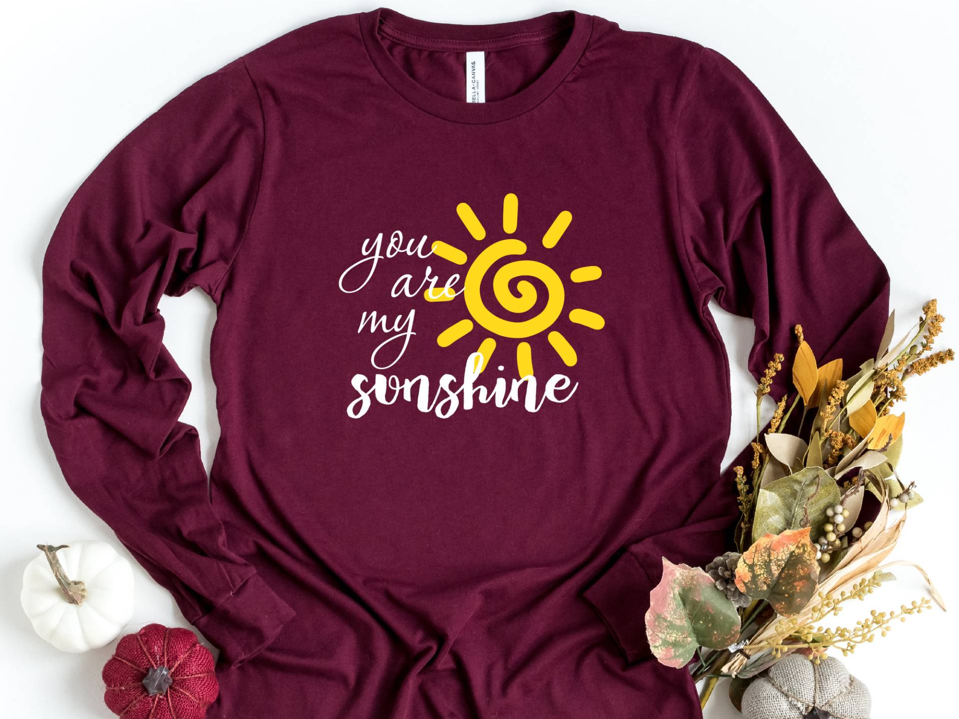 You Are My Sunshine Longsleeve, Langarmshirt, Damen Valentinstag Shirt von craftgatedesign