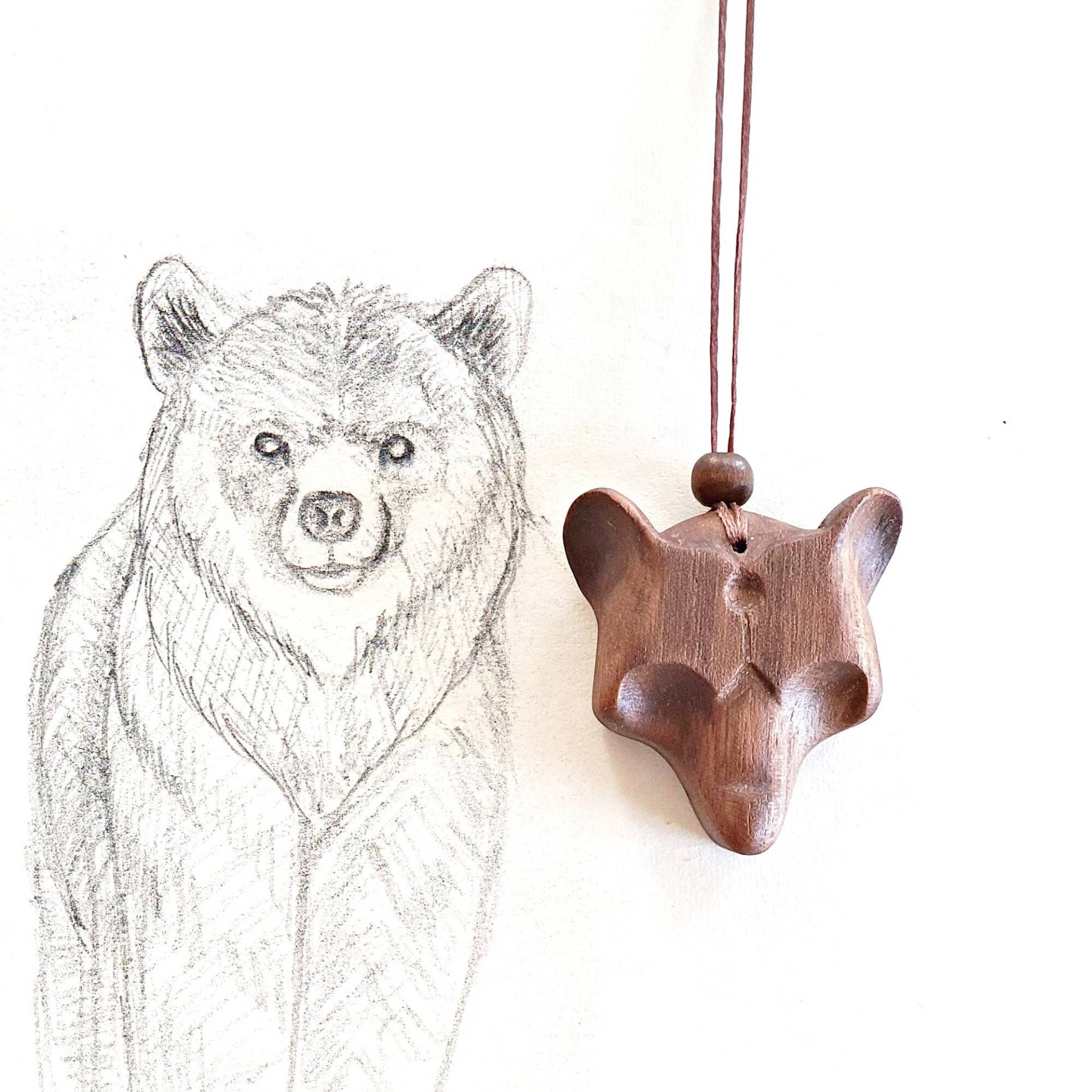 Holzbär Halskette Holztier Schmuck Keltisch Natur Talisman Weihnachtsgeschenk Holzbär Halskette Holztier Schmuck Keltisch Natur Talisman Weihnachtsgeschenk von craftsolive