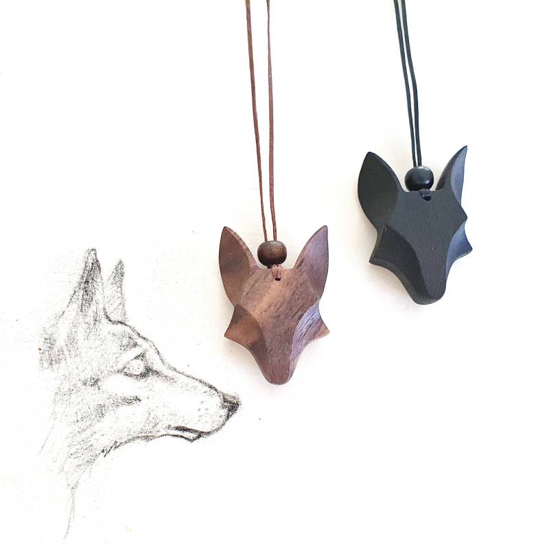 Wolf Halskette Holz Anhänger Keltisch Schmuck Wikinger Weihnachtsgeschenk Wolf Halskette Holz Anhänger Keltisch Schmuck Wikinger Weihnachtsgeschenk von craftsolive