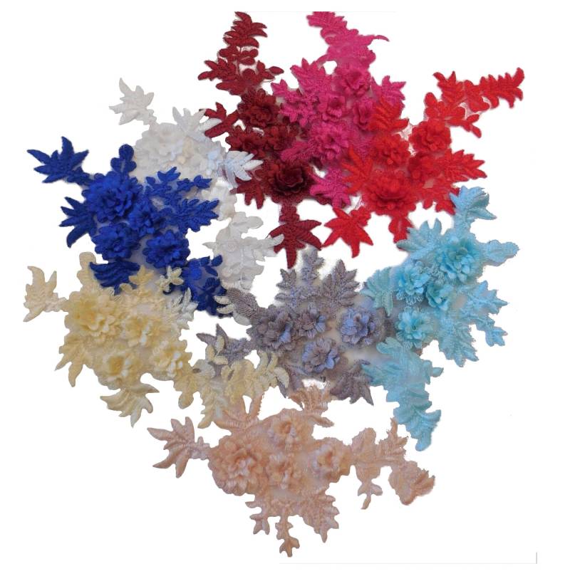 3D Florale Spitze Applikation Aufnäher Mit Aufgenähtem Blumen Motiv 3D Florale Spitze Applikation Aufnäher Mit Aufgenähtem Blumen Motiv von craftuneed