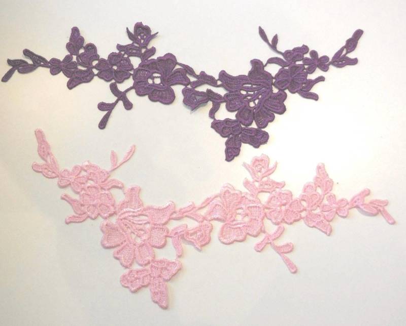 Blumenspitze Applikation Pink Oder Lila Cotton Sewing Motiv Patch Blumenspitze Applikation Pink Oder Lila Cotton Sewing Motiv Patch von craftuneed