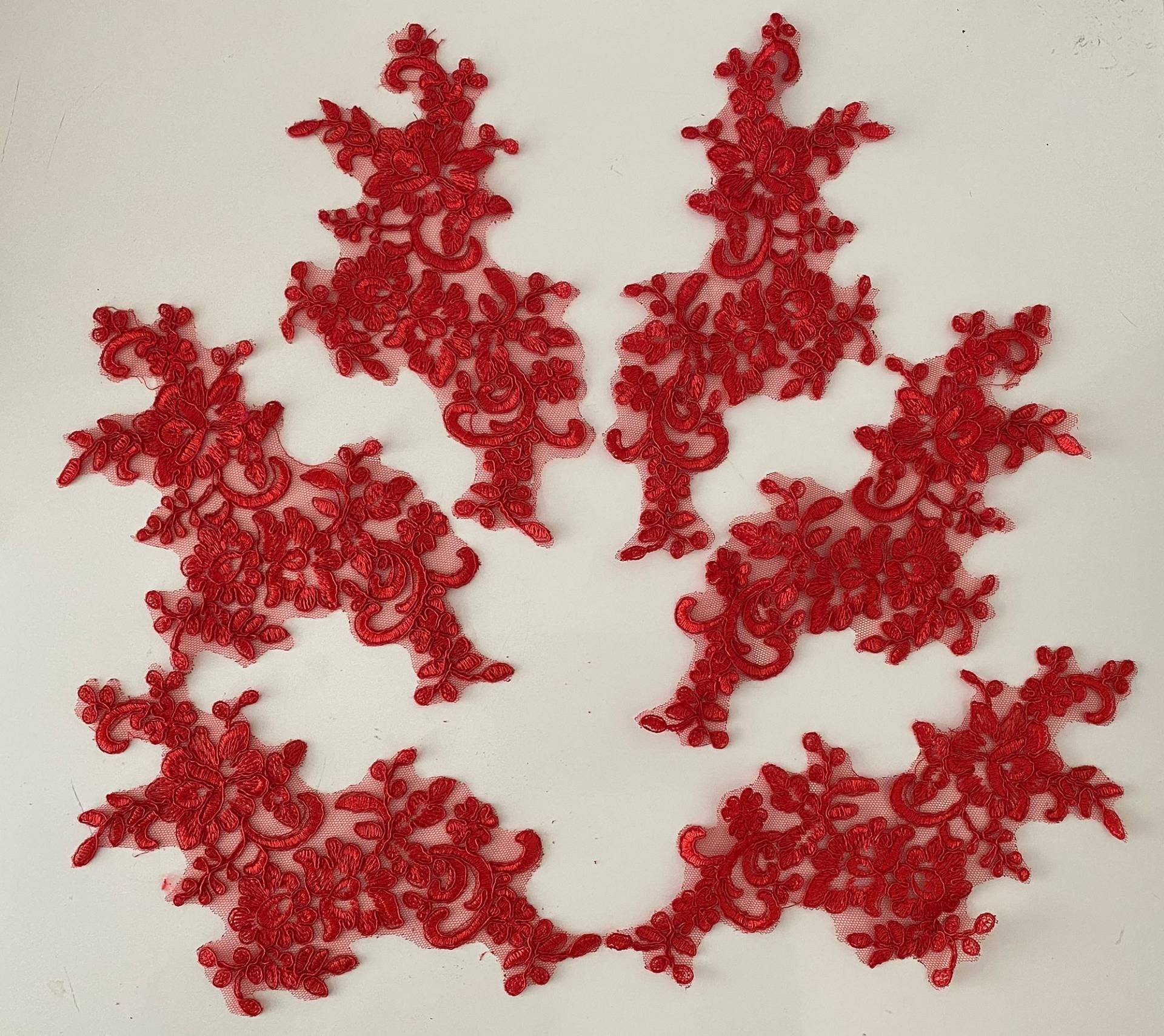 Bundle 6 Stück Rote Florale Spitze Applikation Aufgenäht Gestickter Motiv Aufnäher Tüllspitze Bundle 6 Stück Rote Florale Spitze Applikation Aufgenäht Gestickter Motiv Aufnäher Tüllspitze von craftuneed