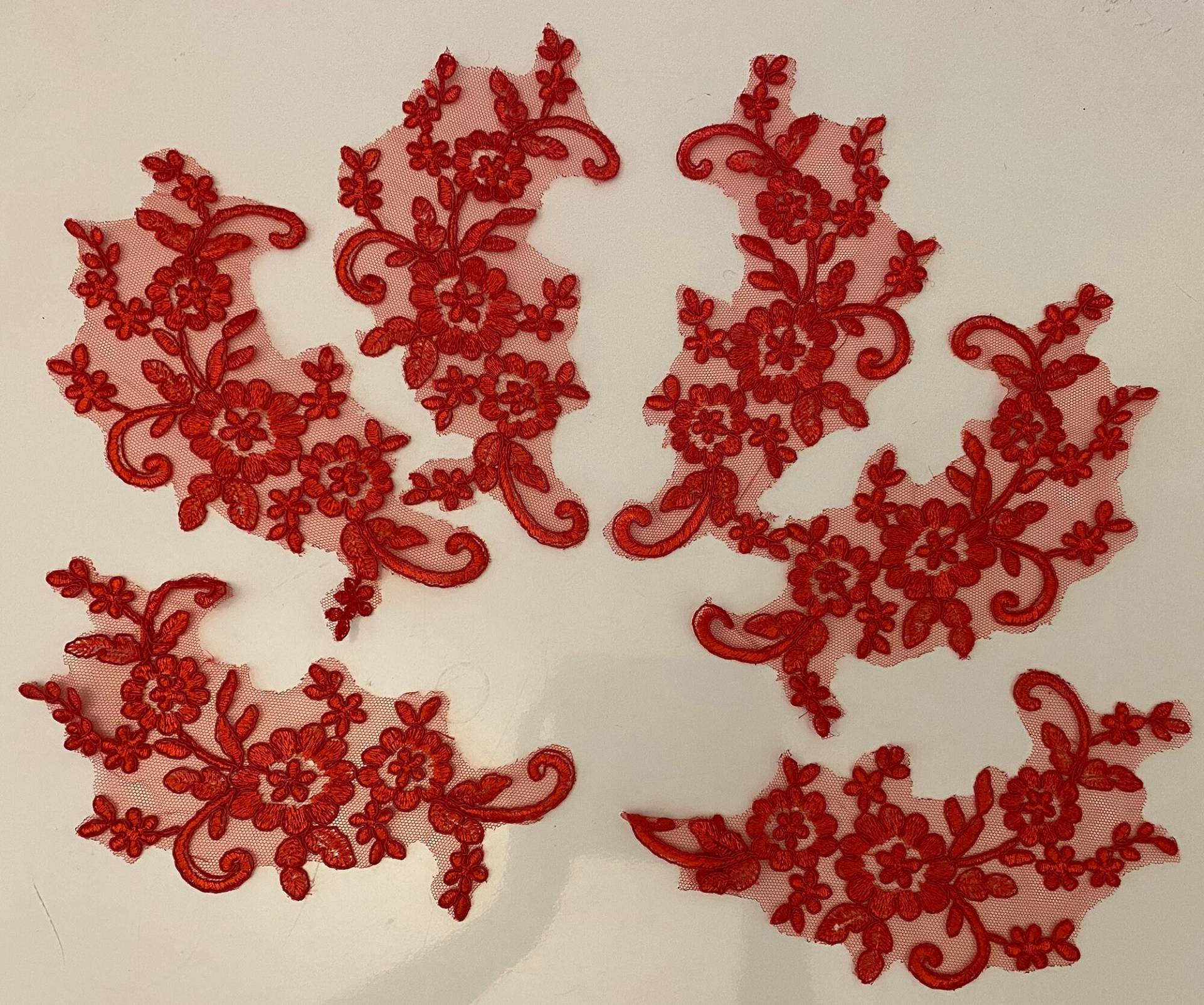 Bundle 6 Stück Rote Florale Spitze Applikation Aufgenäht Gestickter Motiv Aufnäher Tüllspitze Bundle 6 Stück Rote Florale Spitze Applikation Aufgenäht Gestickter Motiv Aufnäher Tüllspitze von craftuneed
