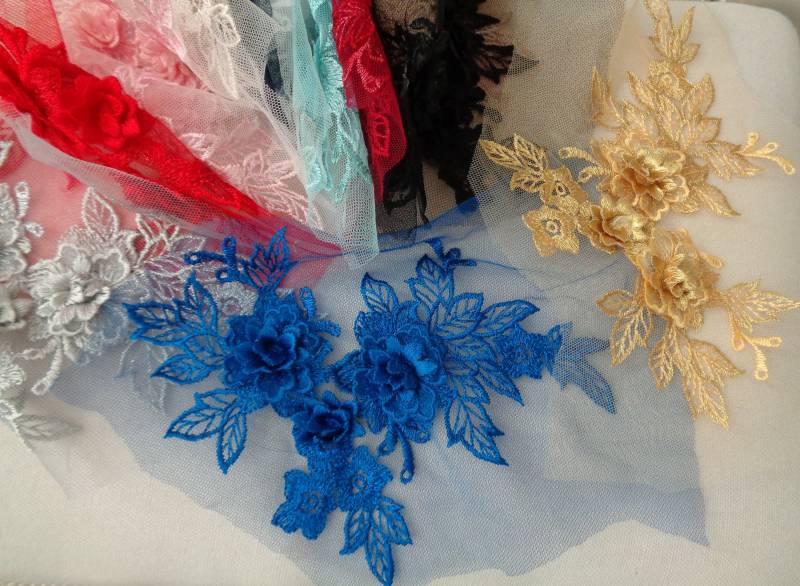 Doppellagige Geblümte Spitze Applikation Zum Aufnähen Tüll Motiv Per Stück Doppellagige Geblümte Spitze Applikation Zum Aufnähen Tüll Motiv Per Stück von craftuneed