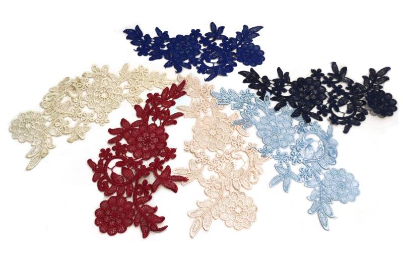 Florale Baumwoll-Spitzen-Applikation Motiv Nähen Von Kleidern Florale Baumwoll-Spitzen-Applikation Motiv Nähen Von Kleidern von craftuneed