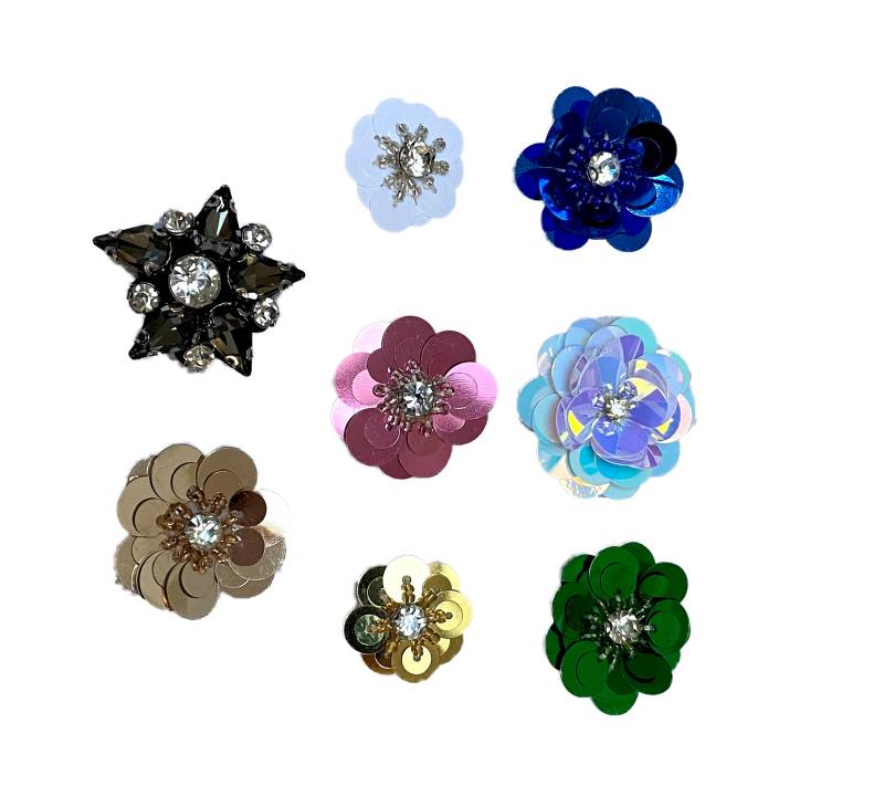 strass Blumen Applikation Sew-On Sequin Bead Patch strass Blumen Applikation Sew-On Sequin Bead Patch von craftuneed