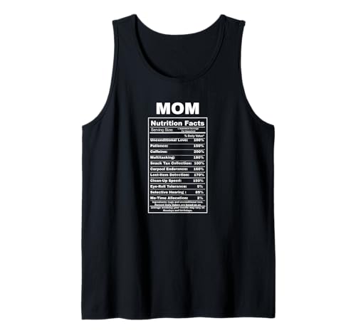 Lustiger Muttertags-Humor Mama Nährwertangaben Tank Top von cranberrysky retro
