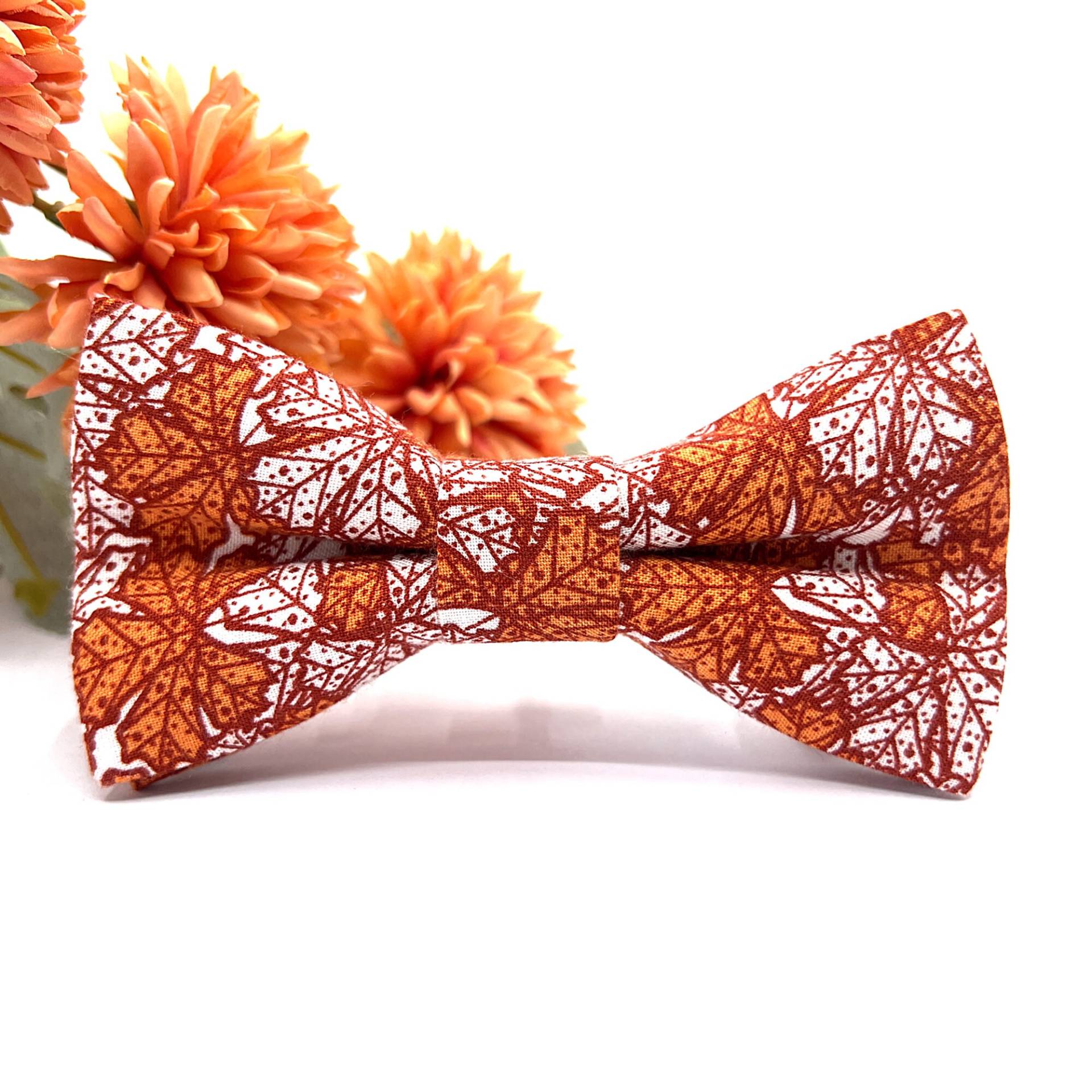 Burnt Orange Floral Fliege, Hochzeit Bräutigam Ringträger, Fliege Für Männer, Baby, Jungen, Kinder von cranebirdaccessory