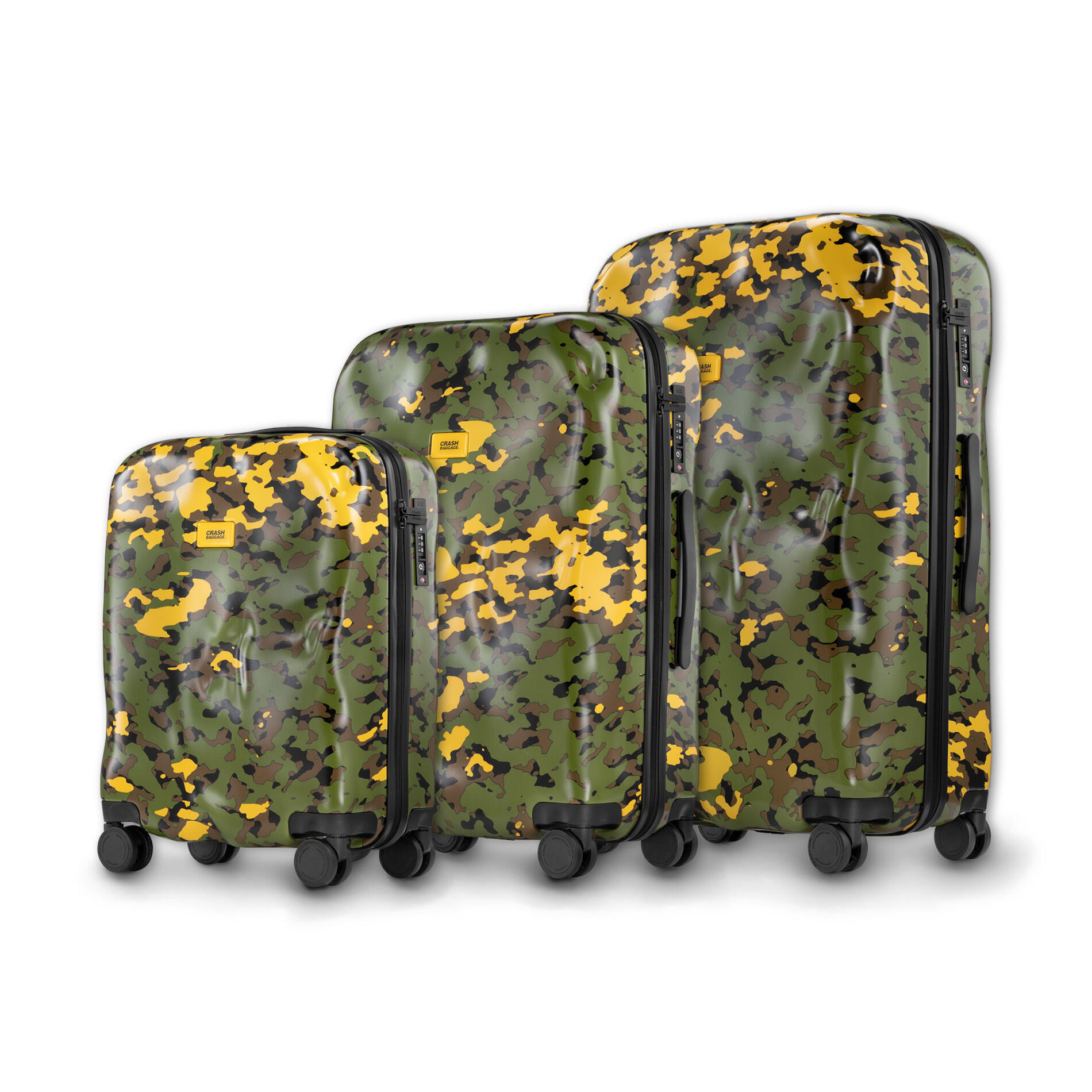 crash baggage - Crash Baggage Icon Kofferset Gr. L/M/S - Green Camo Koffer24 von crash baggage