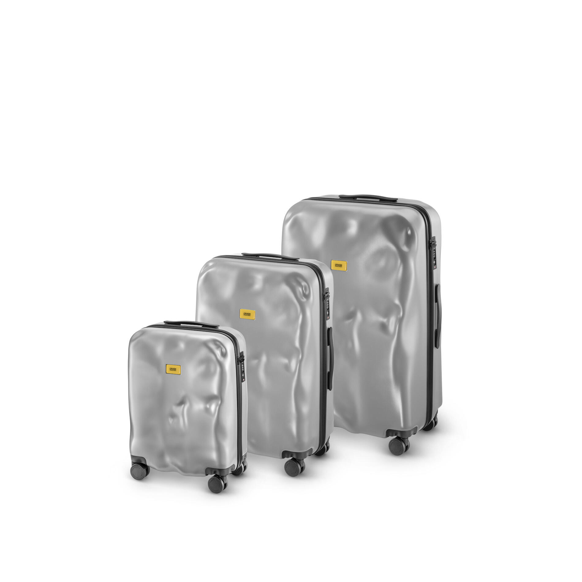 crash baggage - Crash Baggage Icon Kofferset Gr. L/M/S - Silver Koffer24 von crash baggage