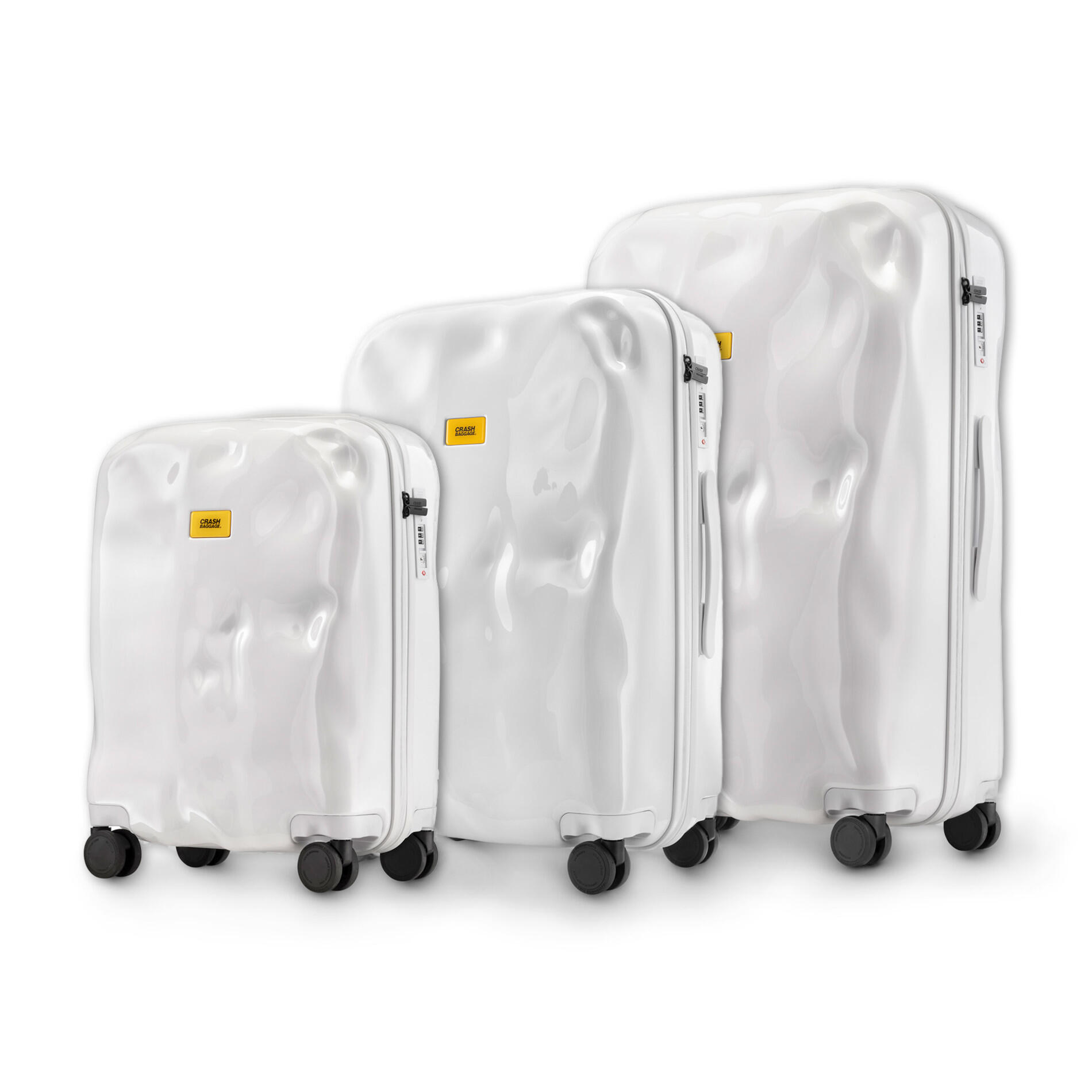 crash baggage - Crash Baggage Icon Tone on Tone Kofferset Gr. L/M/S - Lucent White Koffer24 von crash baggage
