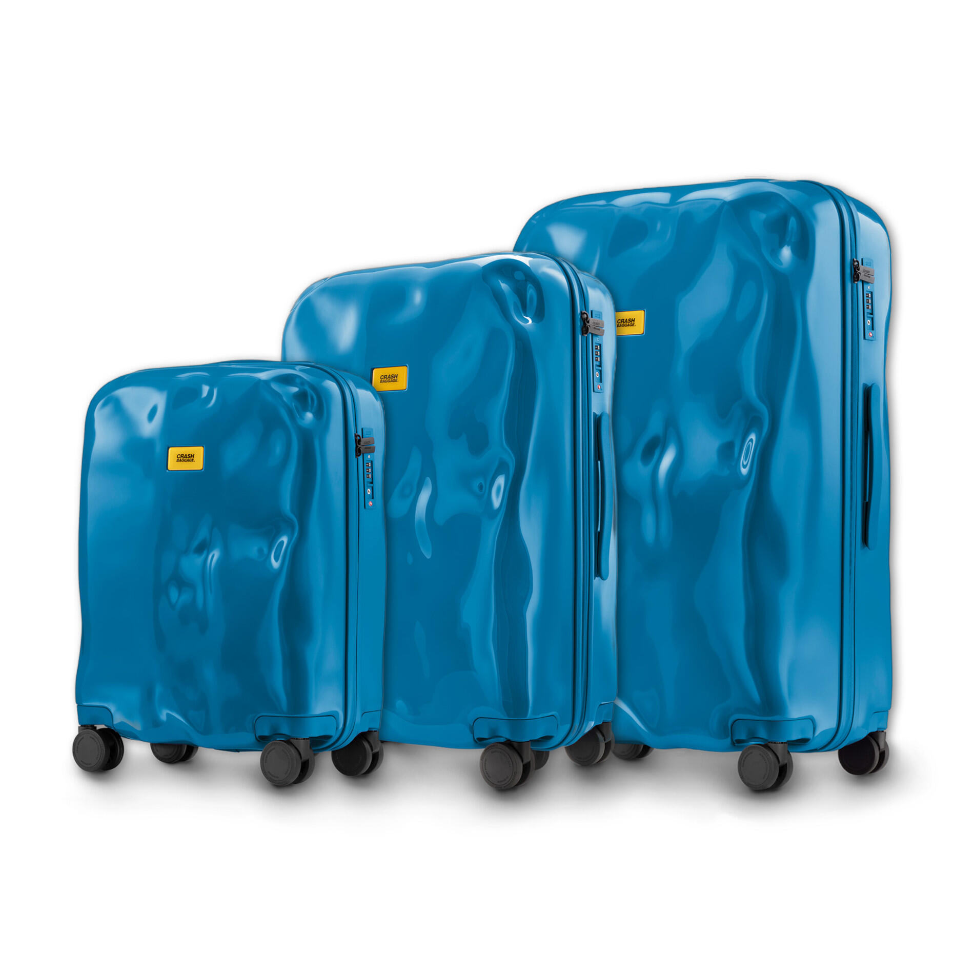 crash baggage - Crash Baggage Icon Tone on Tone Kofferset Gr. L/M/S - Petrol Blue Koffer24 von crash baggage