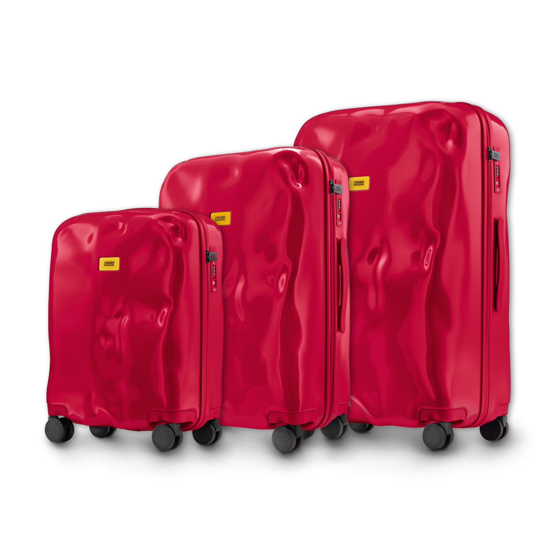 crash baggage - Crash Baggage Icon Tone on Tone Kofferset Gr. L/M/S - Ruby Red Koffer24 von crash baggage