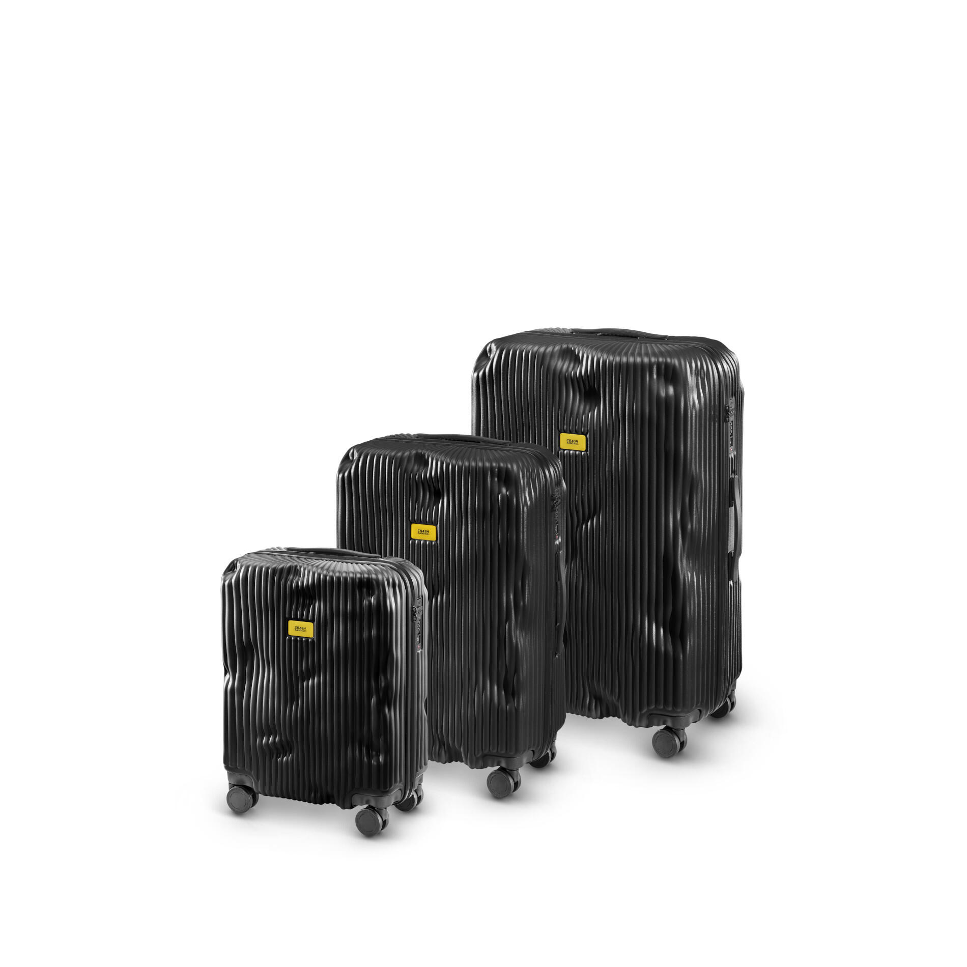 crash baggage - Crash Baggage Stripe Kofferset Gr. L/M/S - Black Koffer24 von crash baggage