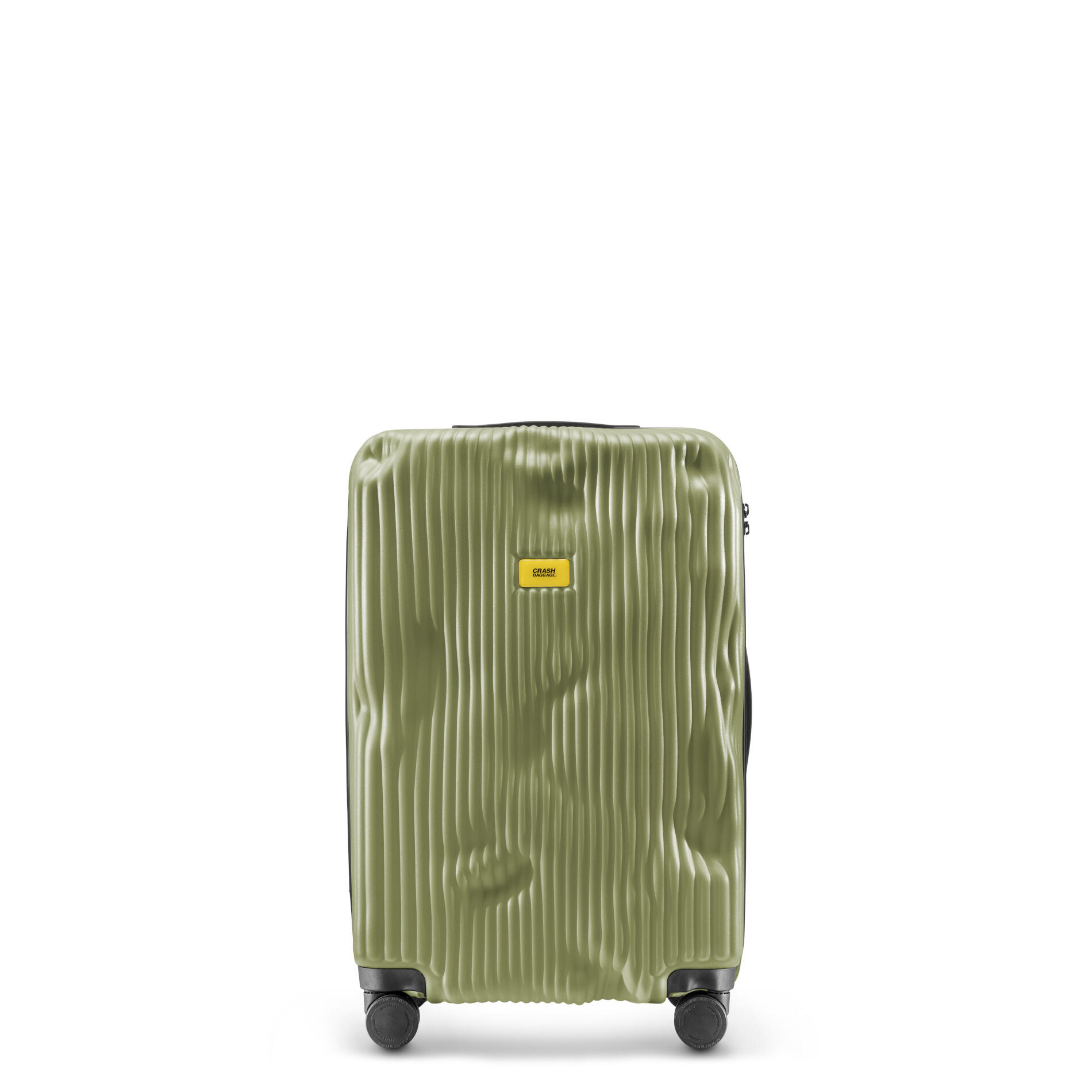 crash baggage - Crash Baggage Stripe Trolley M (68 cm) - Olive Koffer24 von crash baggage