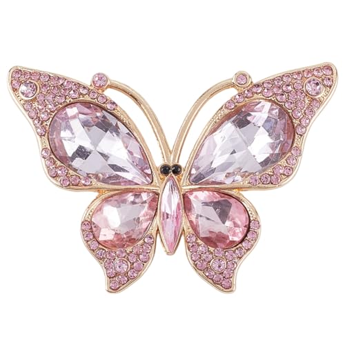 CRASPIRE 1 Box Strass Schlüsselanhänger Bling Schmetterling Schlüsselanhänger Zubehör Gold Metalllegierung Lila Kristall Diamant Schmetterlinge Form Cabochon Charms für DIY Handwerk Rucksack von craspire